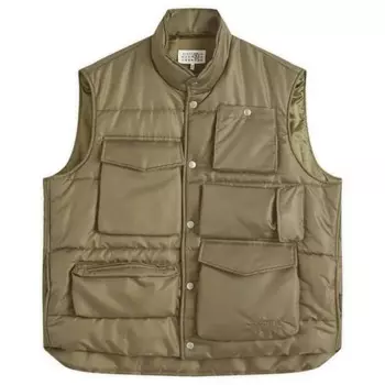 Жилет с 5 карманами Mm6 Maison Margiela, хаки