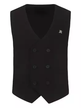 Жилет с аппликацией логотипа John Richmond Junior, черный