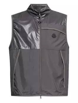 Жилет с аппликацией логотипа Moncler, серый