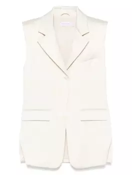 Жилет с атласной отделкой Patrizia Pepe, белый