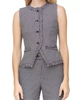 Жилет с бахромой Cutaway Avec Les Filles, синий