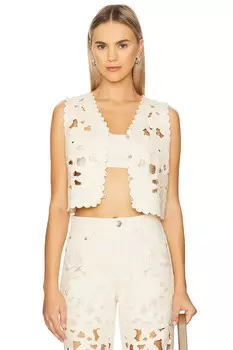 Жилет с цветочным вырезом Coralie от Rag & Bone, ecru