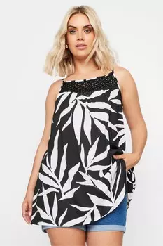 Жилет с деталями крючком Yours Curve, черный