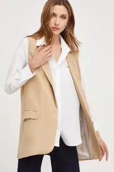 Жилет с добавлением льна Answear Lab, бежевый
