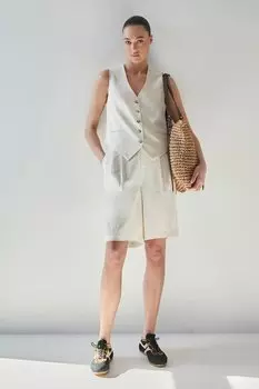 Жилет с добавлением льна Medicine, бежевый