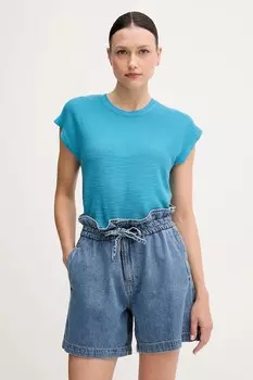 Жилет с добавлением льна United Colors Of Benetton, синий