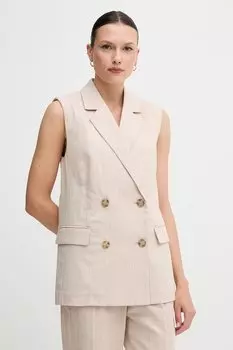 Жилет с добавлением льна United Colors Of Benetton, бежевый