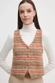 Жилет с добавлением шерсти Hoss Intropia, коричневый