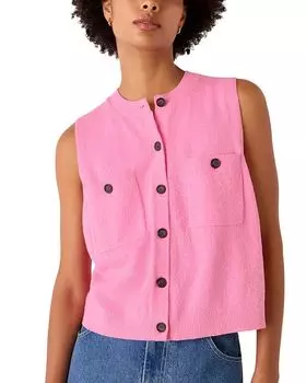 Жилет с фактурой букле Whistles, розовый