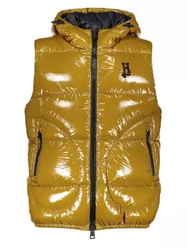 Жилет с глянцевой отделкой Herno, желтый