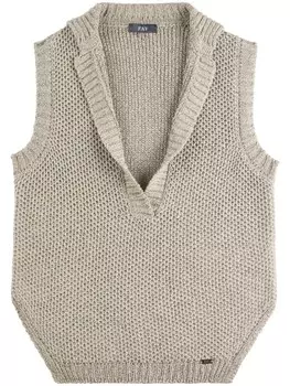 Жилет с глубоким вырезом Fay, серый