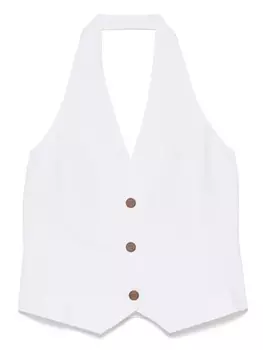 Жилет с халтернеем Merci, белый