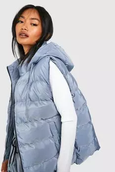 Жилет с капюшоном Boohoo, серый