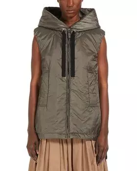 Жилет с капюшоном Cube Greengo Max Mara, коричневый/бежевый