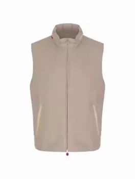 Жилет с капюшоном Kiton, бежевый