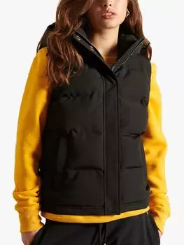 Жилет с капюшоном Superdry Original & Vintage Everest, черный