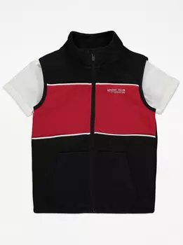 Жилет с контрастными полосками в красную полоску George., красный