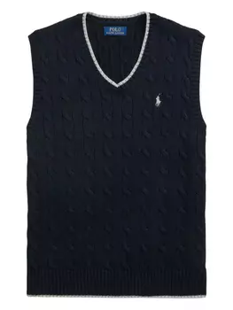 Жилет с косами Polo Ralph Lauren, синий