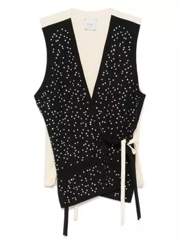 Жилет с кристаллами Alysi, черный