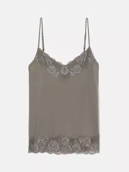 Жилет с кружевной отделкой из модала Jigsaw, гриб