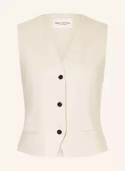 Жилет с льном Marc O'Polo, экрю