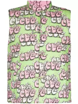 Жилет с логотипом из коллаборации с KAWS Comme Des Garons Shirt, зеленый