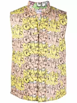 Жилет с логотипом из коллаборации с Kaws Comme Des Garons Shirt, желтый