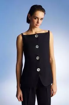 Жилет с лямками Nocturne, черный