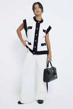 Жилет с миниатюрным кончиком River Island, бежевый