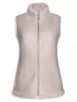 Жилет с Молнией WOLFIE FURS Made for Generations из мериносовой овчины, красный