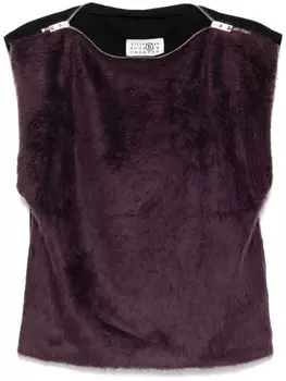 Жилет с молниями MM6 Maison Margiela, фиолетовый