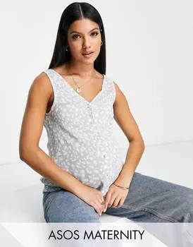 Жилет с мятым принтом ASOS DESIGN Maternity