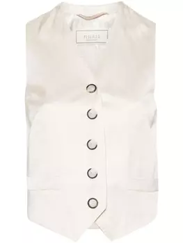 Жилет с нашивками Peserico, бежевый