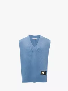 Жилет с нашивкой JW Anderson, голубой
