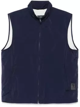 Жилет с нашивкой-логотипом Fay, синий