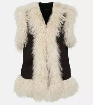 Жилет с отделкой из овчины DODO BAR OR, черный