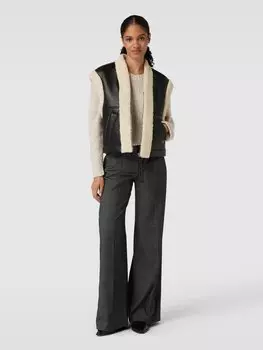 Жилет с отделкой из плюшевого меха Jake*s Collection, черный