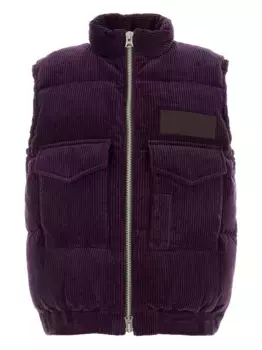 Жилет с подкладкой из вельвета SACAI, фиолетовый
