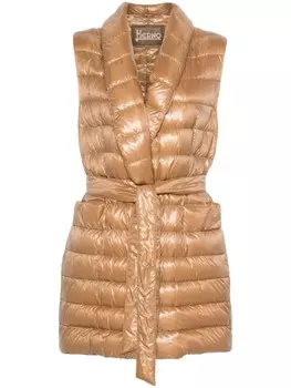 Жилет с поясом Herno, коричневый