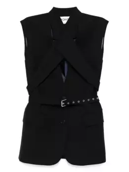 Жилет с поясом Monse, черный