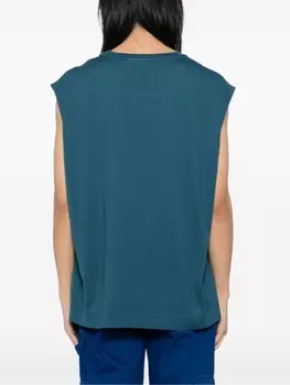 Жилет с принтом логотипа Givenchy, синий