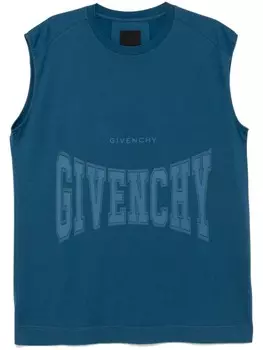 Жилет с принтом логотипа Givenchy, синий