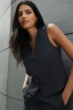 Жилет с пуговицами спереди Threadbare, серый