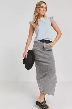 Жилет с рукавами Broderie Simply Be, синий