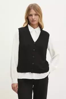 Жилет с шерстью Answear.Lab, черный