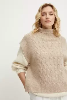 Жилет с шерстью Answear.Lab, коричневый