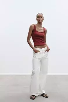 Жилет с широким ремешком сверху ZARA, цвет Wine