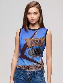 Жилет с субпринтом Superdry, четыре туза/мульти