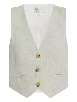 Жилет с текстурой «sluff» Forte Forte, серый