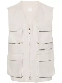 Жилет с V-образным вырезом Eleventy, бежевый